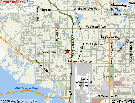 Map of the area our 33634 locksmiths service