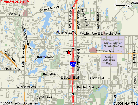 Map of the area our 33682 locksmiths service