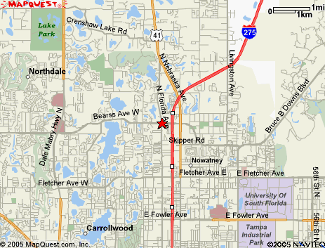 Map of the area our 33697 locksmiths service