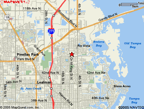 Map of the area our 33702 locksmiths service