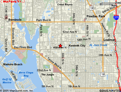 Map of the area our 33709 locksmiths service