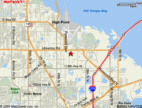 Map of the area our 33762 locksmiths service