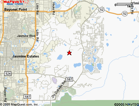 Map of the area our 34654 locksmiths service