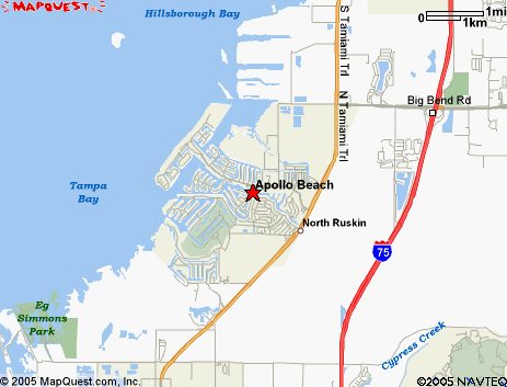 Map of the area our Apollo Beach locksmiths in Florida service