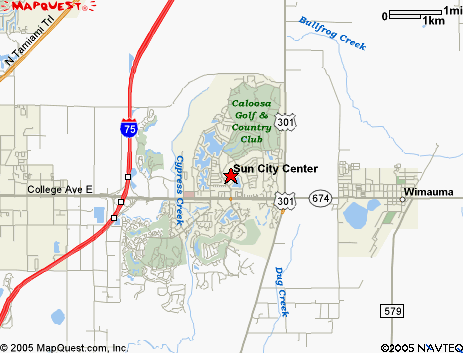 Map of the area our Sun City Center locksmiths in Florida service